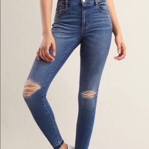 Garage denim high rise ripped jeans